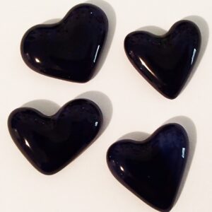 Handmade Ceramic Hearts Royal Blue