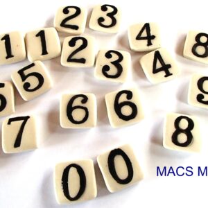Handmade Ceramic Number Tiles