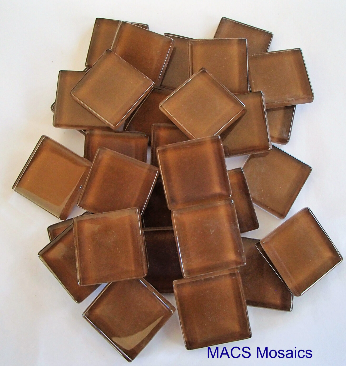 Crystal Mosaic Tiles 23mm Coffee MACS Mosaics