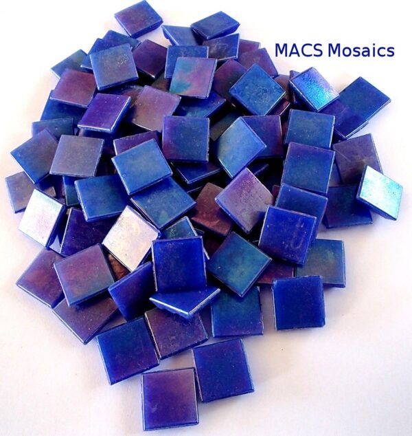 Iridescent Mosaic Tiles 15mm Royal Blue