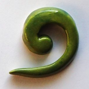 Handmade Ceramic Koru Green