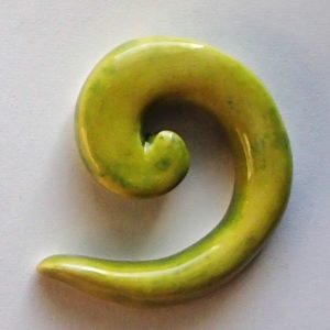 Handmade Ceramic Koru Lime