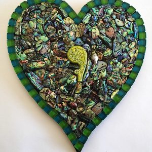 Mosaic Kit Set Paua Heart