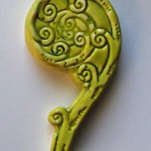 Handmade Ceramic Ponga Frond Unfurled
