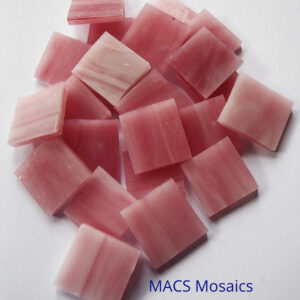 Stained Glass Mosaic Squares Marshmallow Pink
