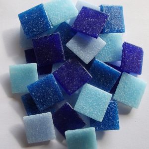 Vitreous Glass Mosaic Tiles 20mm Blue Mix