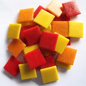 Vitreous Glass Mosaic Tiles 20mm Flame Mix